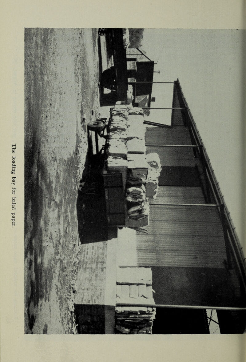 The loading bay for baled paper.