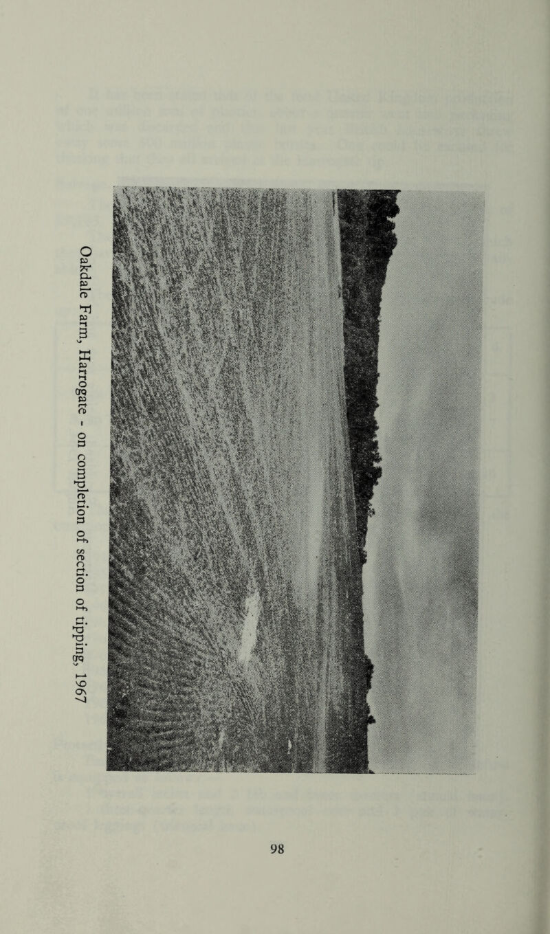 Oakdale Farm, Harrogate - on completion of section of tipping, 1967
