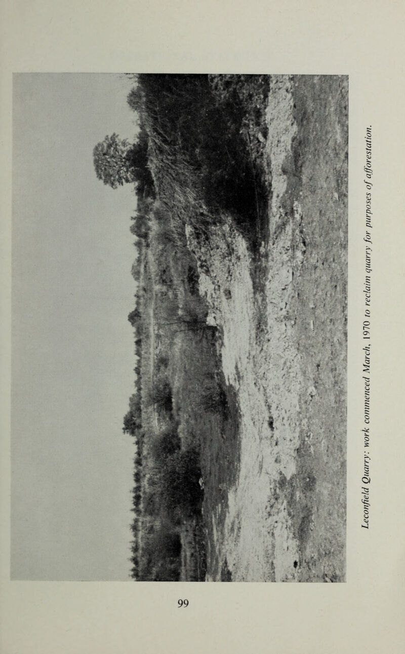 Leconfield Quarry: work commenced March, 1970 to reclaim quarry for purposes of afforestation.