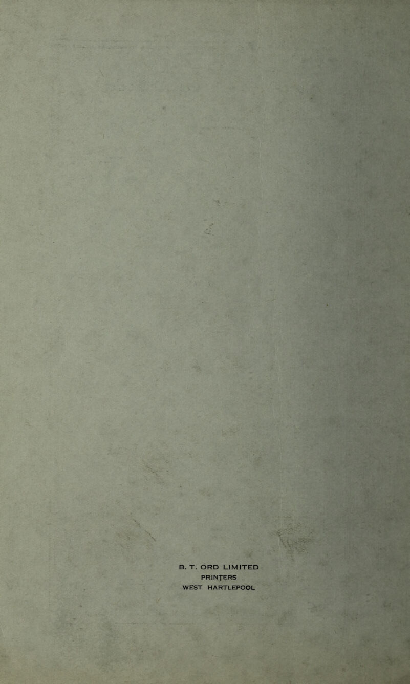 B. T. ORD LIMITED PRINTERS v. WEST HARTLEPOOL