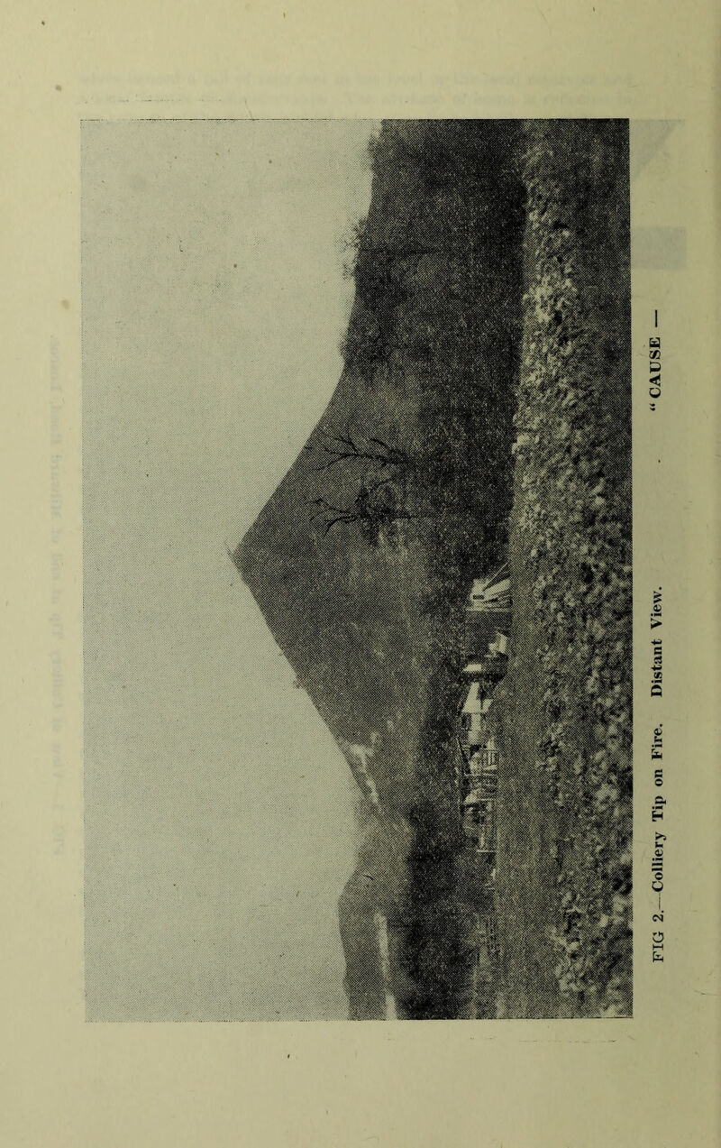 FIG 2.—Colliery Tip on Fire. Distant View. “ CAUSE