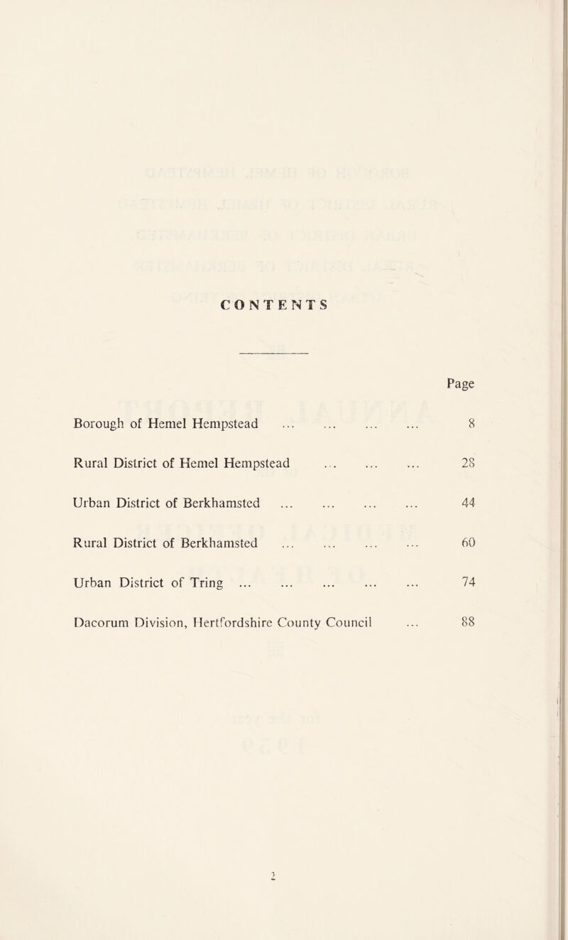 Rural District of Hemel Hempstead Urban District of Berkhamsted Rural District of Berkhamsted Urban District of Tring Dacorum Division, Hertfordshire County Council