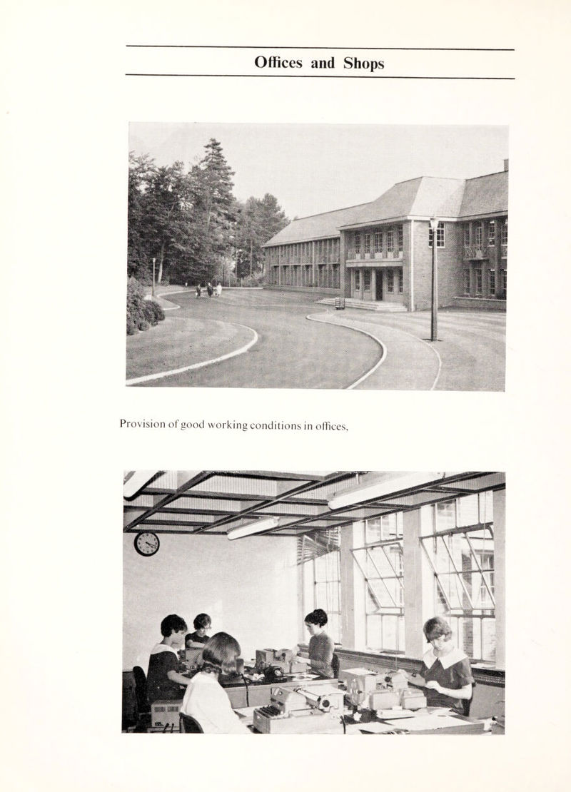 Provision of good working conditions in offices.