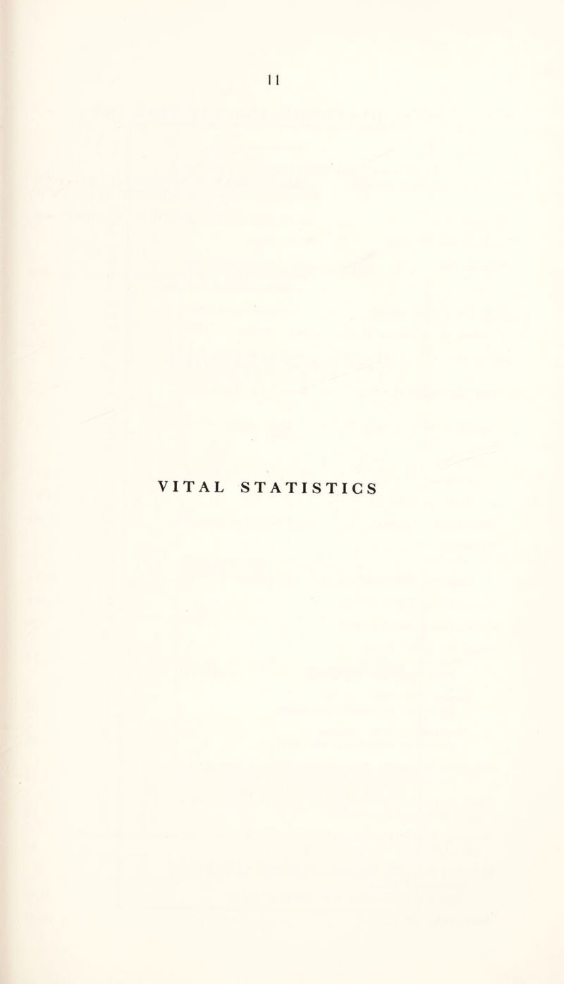 VITAL STATISTICS