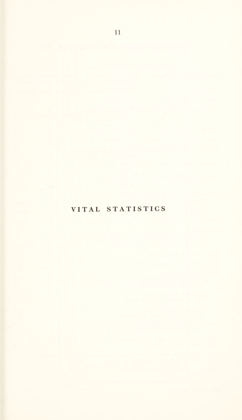 VITAL STATISTICS