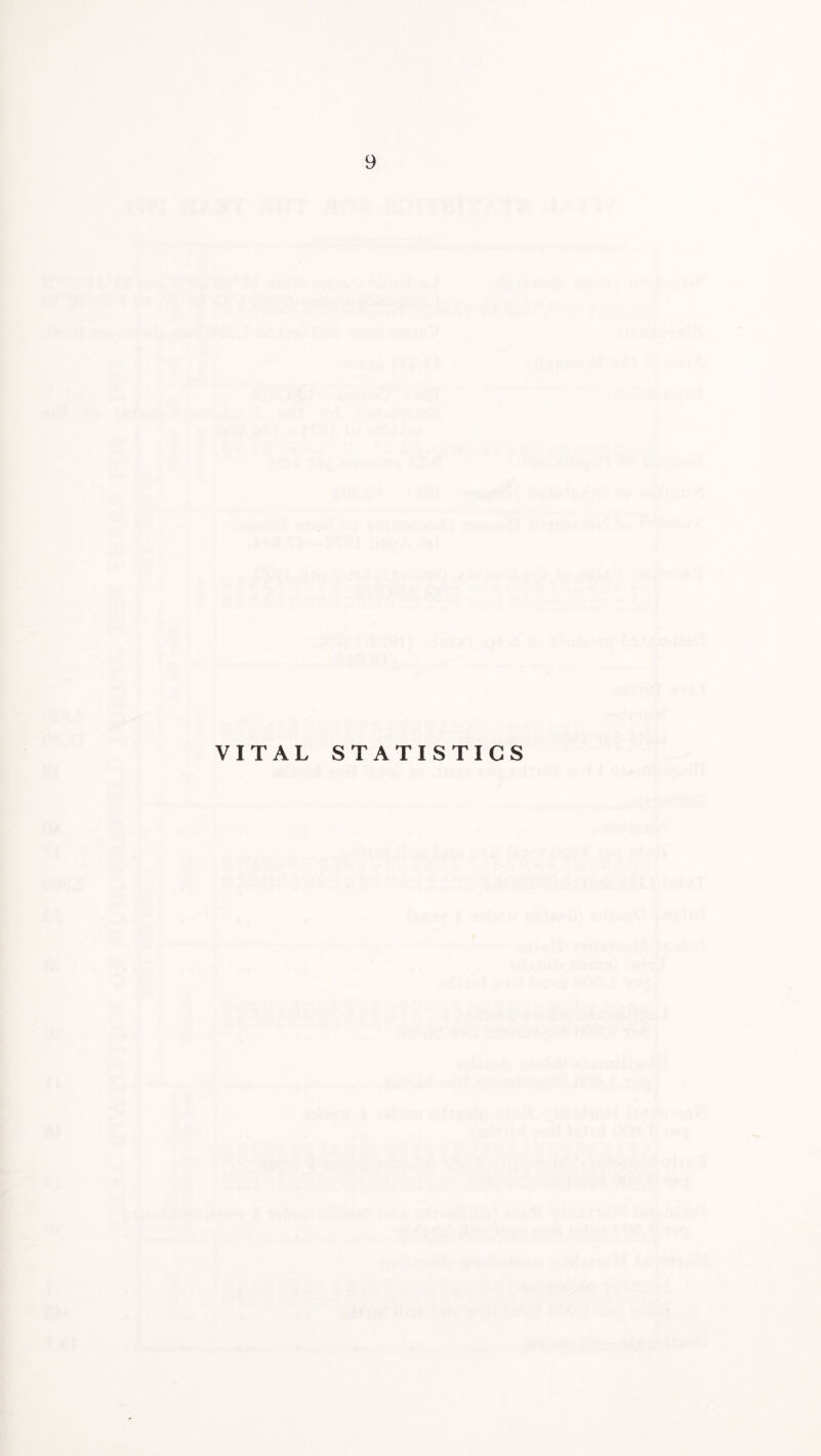 VITAL STATISTICS