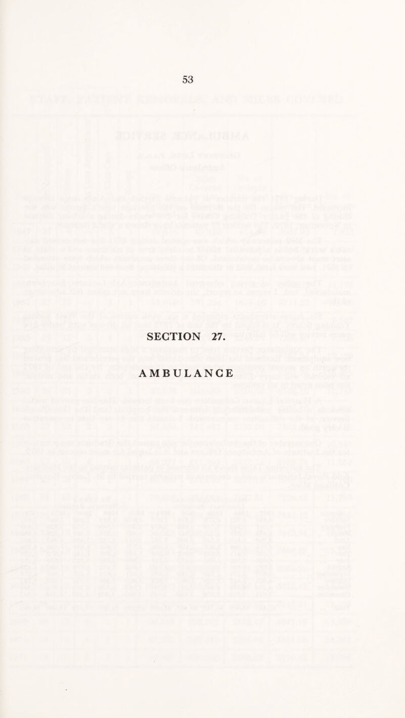 SECTION 27. AMBULANCE