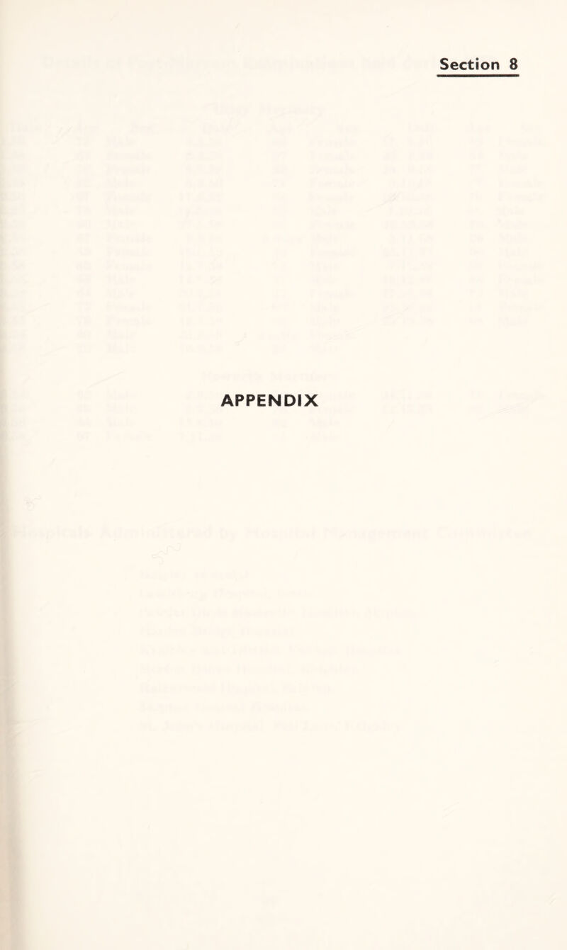 Section 8 APPENDIX