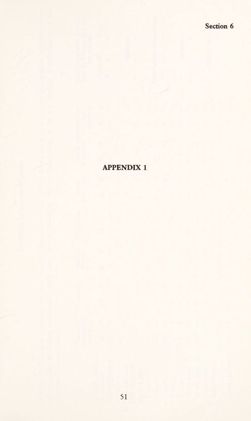 Section 6 APPENDIX I