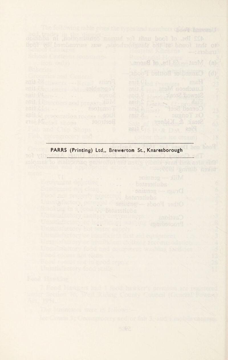 PARRS (Printing) Ltd,, Brewerton St., Knaresborough