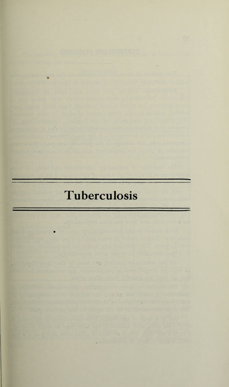 Tuberculosis
