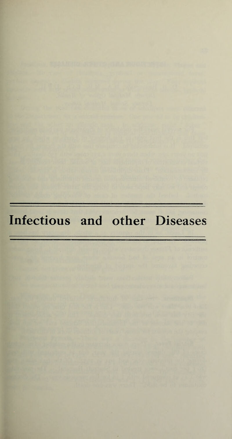 Infectious and other Diseases