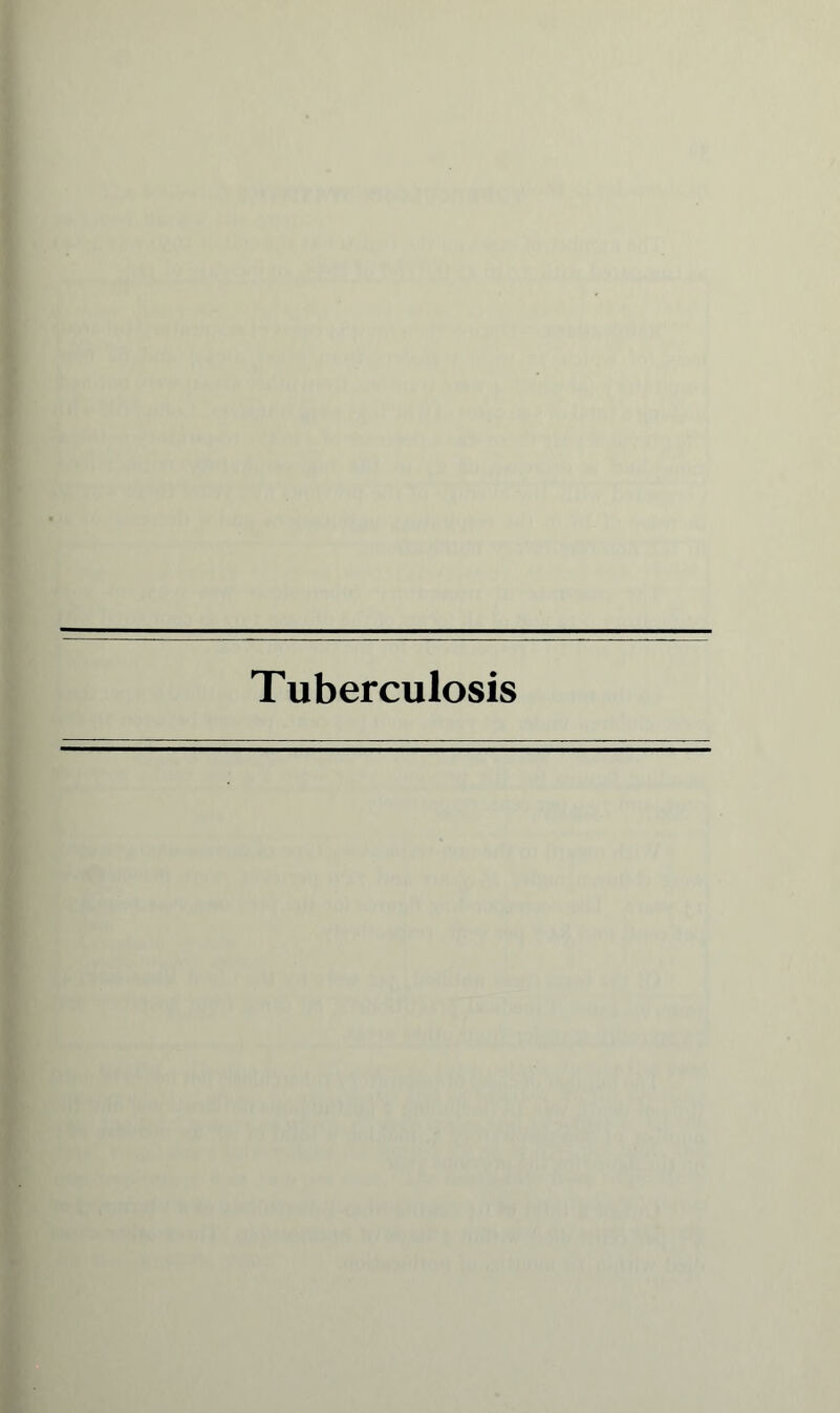 Tuberculosis