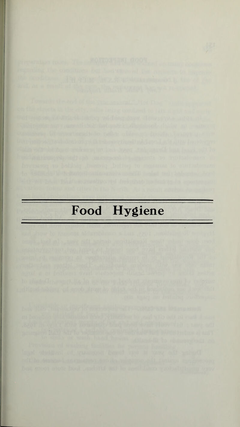 Food Hygiene