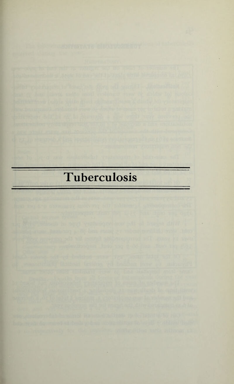 Tuberculosis