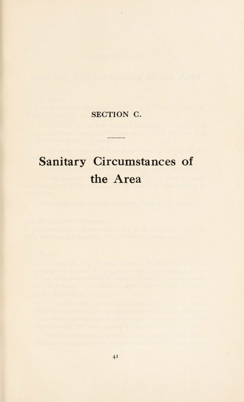 Sanitary Circumstances of the Area