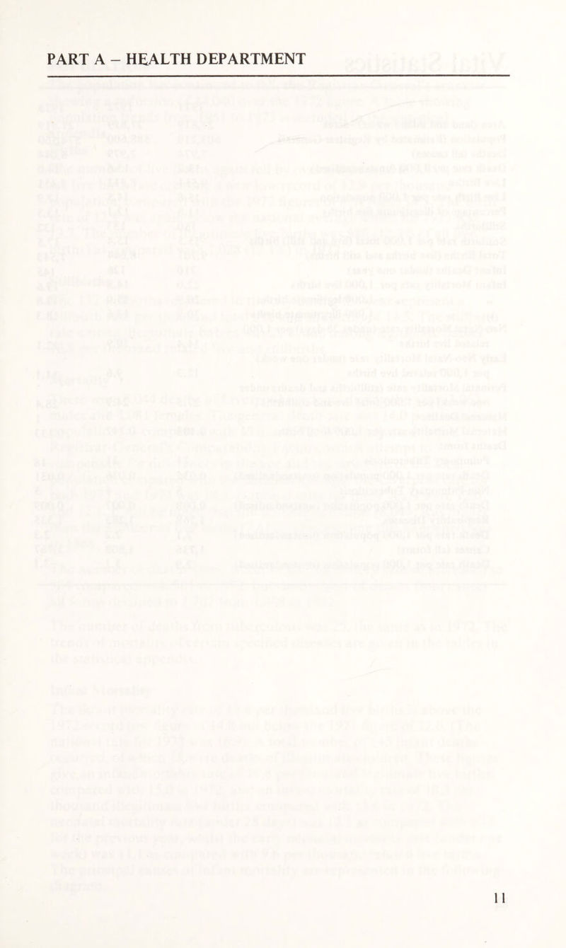 PART A - HEALTH DEPARTMENT ' ' ■ ■ ■