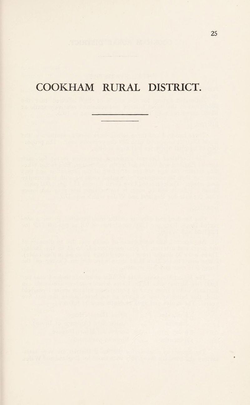 COOKHAM RURAL DISTRICT.