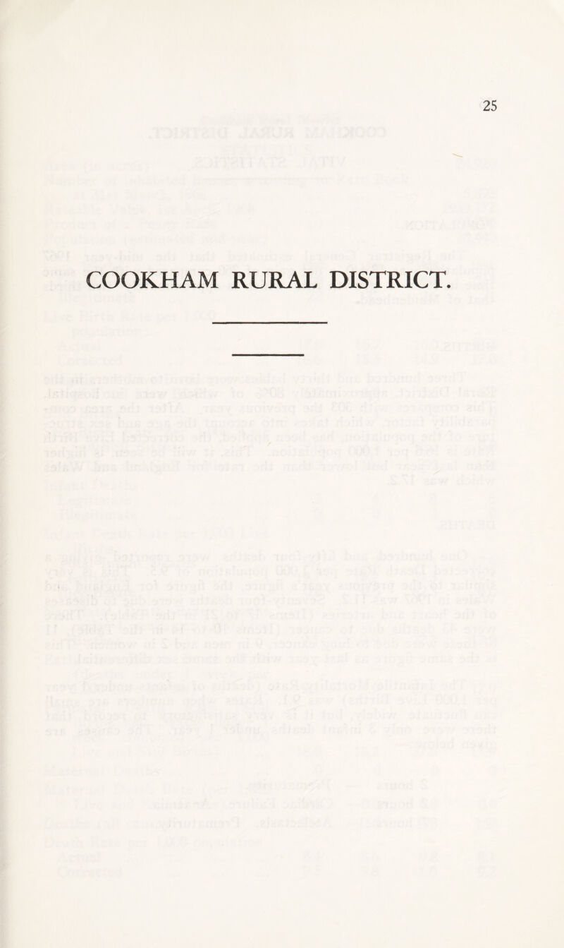 COOKHAM RURAL DISTRICT.