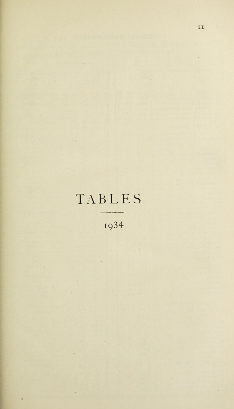 TABLES 1934