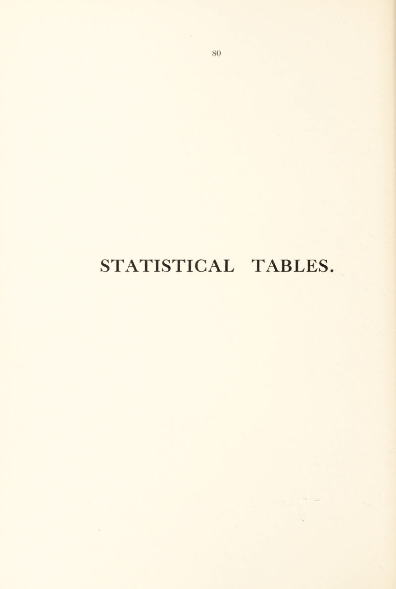STATISTICAL TABLES.