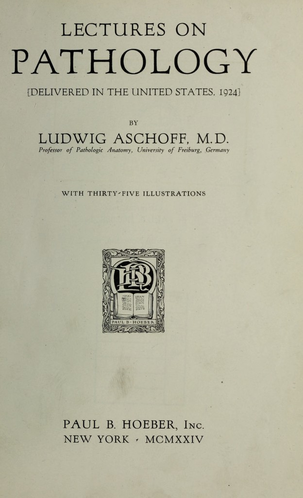 本 Lectures On Pathology 1924年 復刻版