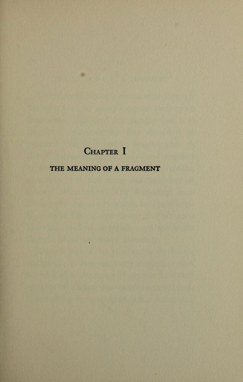 THE MEANING OF A FRAGMENT
