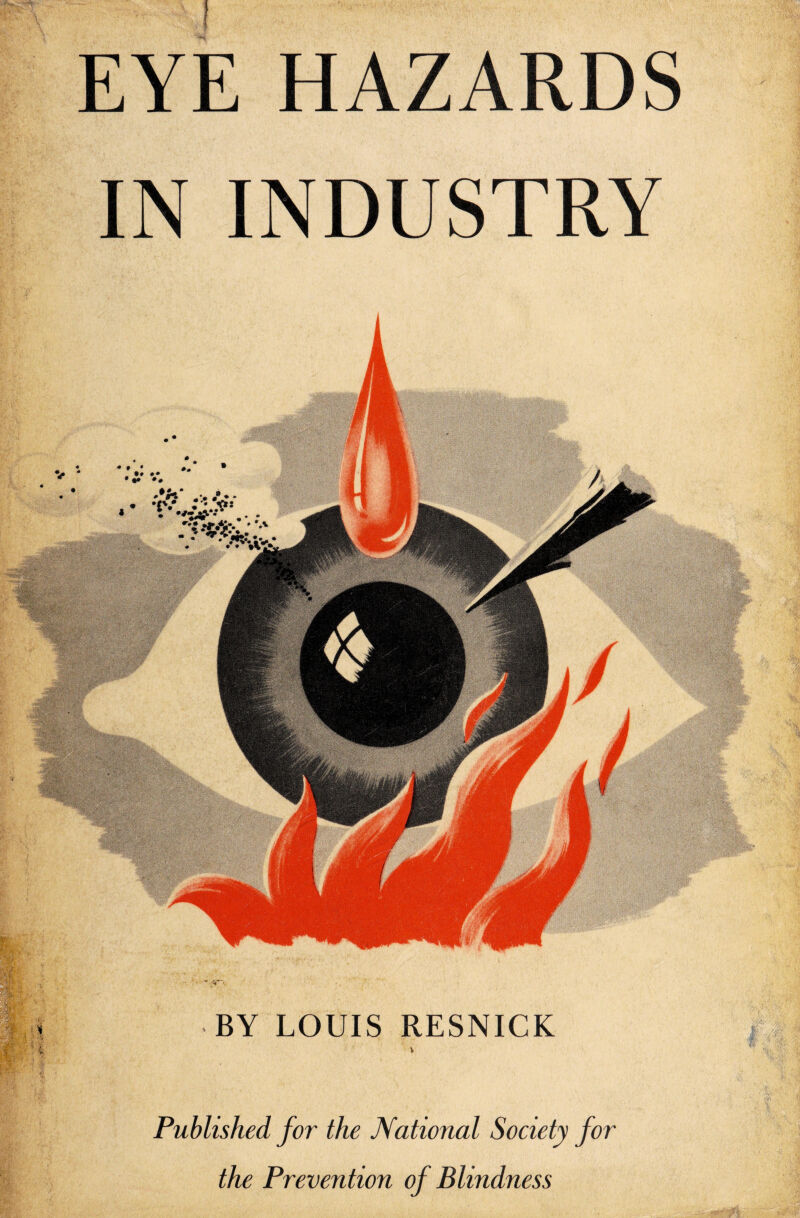 EYE HAZARDS IN INDUSTRY BY LOUIS RESNICK V Published for the National Society for the Prevention of Blindness