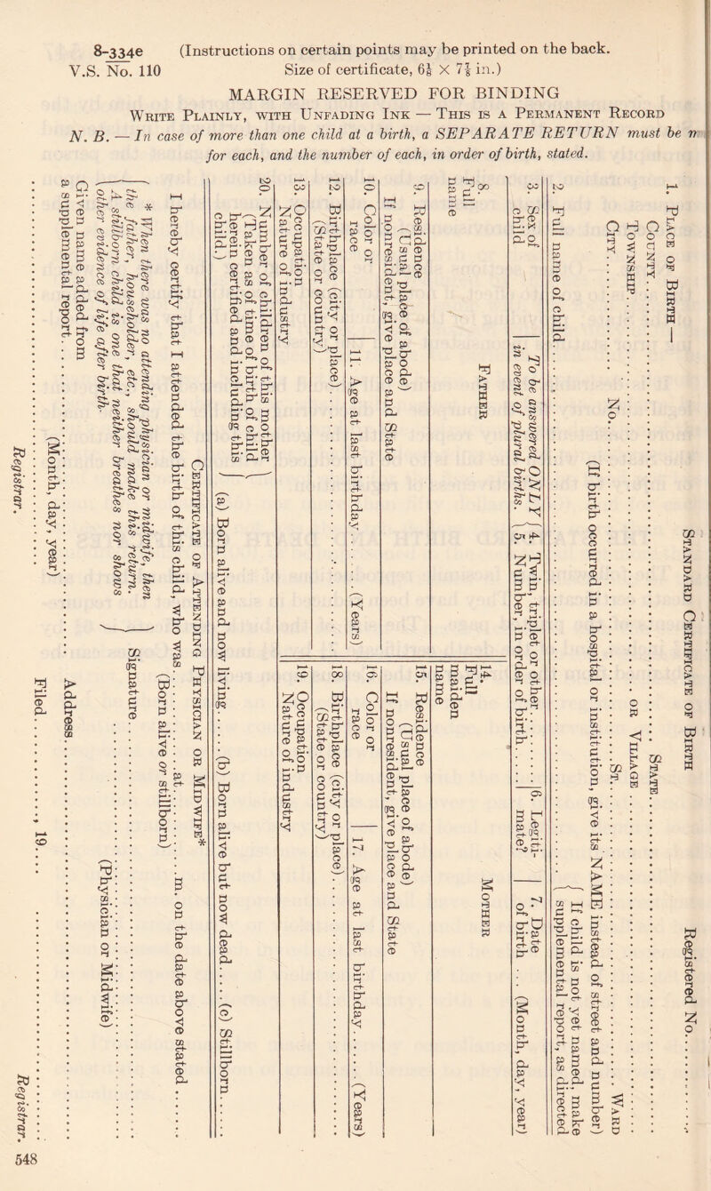 V.S. No. 110 Size of certificate, Gg- X 7| in.) MARGIN RESERVED FOR BINDING Write Plainly, with Unfading Ink — This is a Permanent Record N. B. — In case of more than one child at a birth, a SEPARATE RETURN must be n for each, and the number of each, in order of birth, stated. CD CD CD fa ^ CO -i o CC CD CD to o o c (- q -o CD SO O ?• ►-h) O P srp P CO i-i <<! W <rt- p- P .5 CT- ^—11 CD p O G 2 <t> O G o CD aq CD P <rs 00 c+ rr o- p CD P O ^ W •5 ^ O ^ 00 ^ cia: s p p 5:£g D >r1 P ■■ P O (r? ® ® p E-cr p o o p. ® o p p Cl^ m c+- p 00 H n H w o ^ >§ 3 p o o ^.0 p CL p DO C+‘ •-1 w If CD JD 2 S 8 a P p Et O 'C ^ o CD aQ CD <rs P- CL P tt ^ g S P c:1D D 2 p £2 P CD CD M p a <r^- p - CD tR CD ^'2, ao P o CD Cl. ® CD P P CL m (TS p 3.3- cl CD P tL. t*' O 1-3 W H s 00 to CD CO CT'd X P.O o o- Cb •g S 2:g C;i p ^ i^.-p p cT 2o jC.'-l D O ►1 c3- O S' ex' H-'• c4- CP CL p '•< 'C p ■I p_ p p B D CD P- OH o> H o O o ^ ^ a H O ■-! C+- CP 0 o p ■-J 1-1 CD CL CP o CO •P h-“ trt- P O •==1 ta M s ►s a w 1-3 X p > w d O w .>.3 3 H O >*! ta p B H D OR (—I* m CD r* O a :z: o