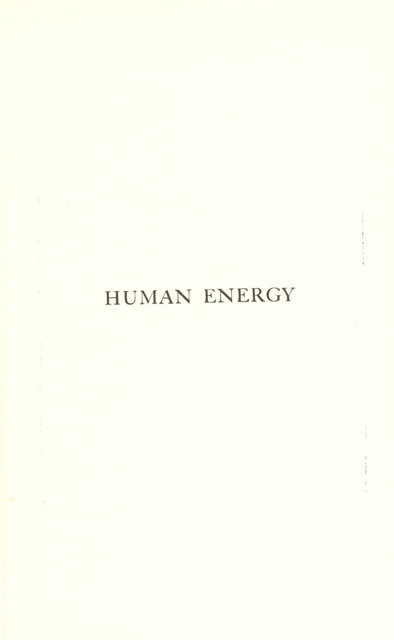 HUMAN ENERGY