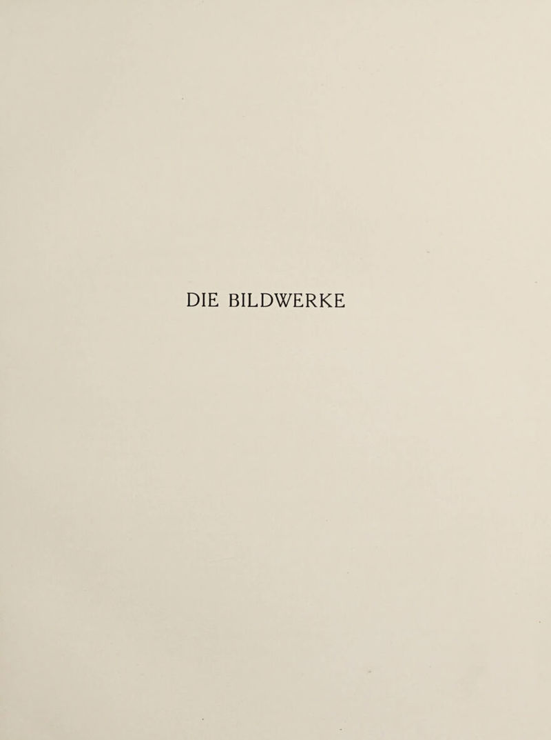 DIE BILDWERKE