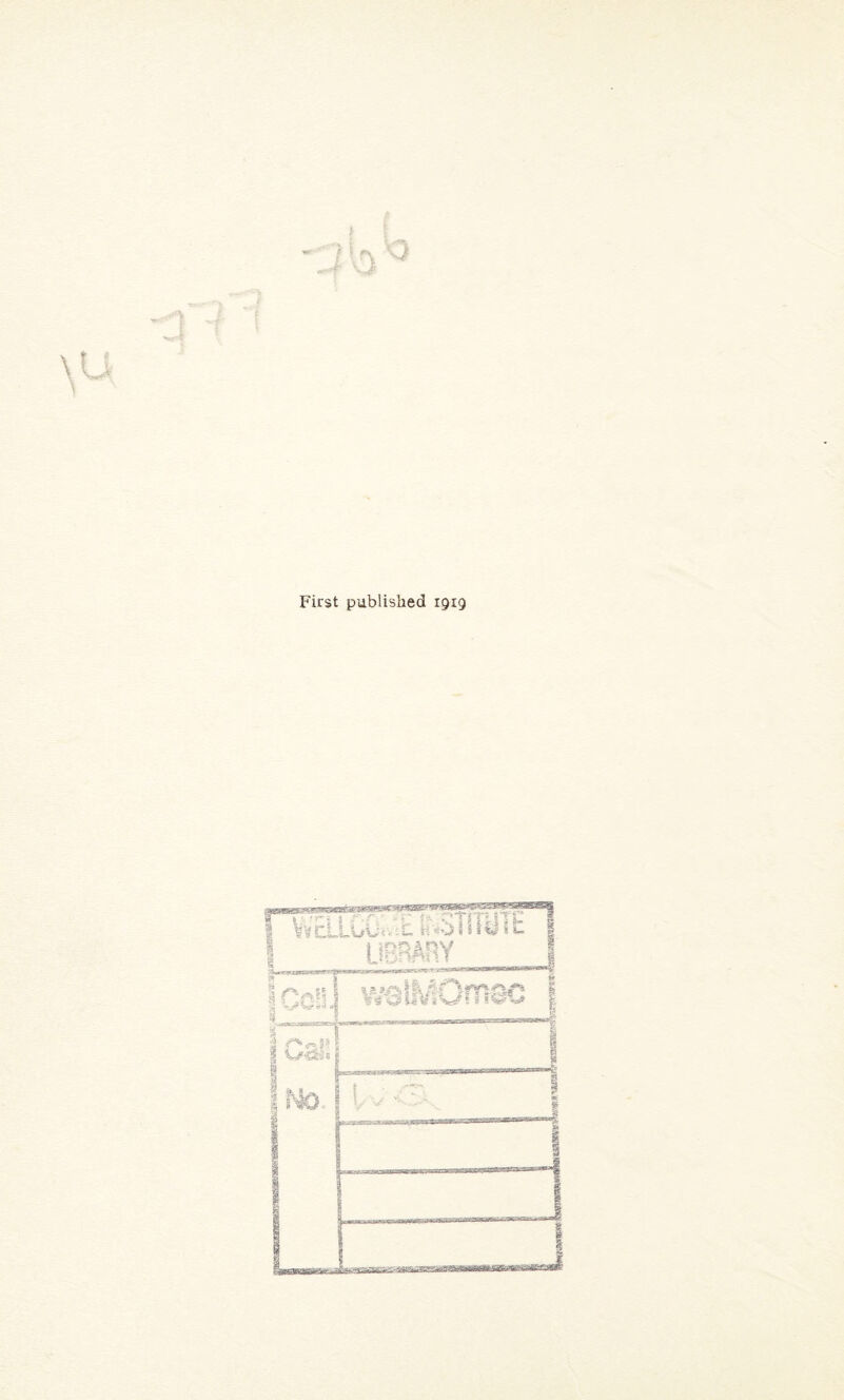 First published 1919