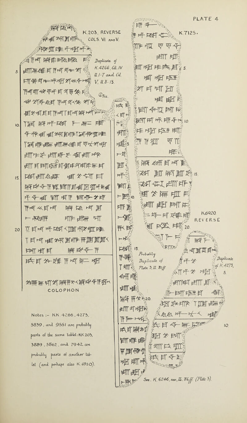10. 15. |f wf- wK7i25. TO *?*?-<§ I pEJTT fJEii .’ -: fk*T*jrjar§ rr .r-x -**r#| 4S'i f ^ J- ^ K.203, REVERSE COLS. VI anoV. ;:** ***, ,&&% Pp. pf-^ET *f % ;*• *- K#f£J;NfeWK lofUati. jF }g KA166.GL.IV lll-J aiui Col v. u.3-15 M<nr«*f«f ©51t 1M s?»f-rafr ?—«= rtf' ^TTOrtmnkW^sr^ tTO^if jfiTTTO^ iHW1^ (TO P wWwr? WsTOAsBp fC ^ ^IT S’ tiff &HTO 'PPSTf M W^Tf w-rp-^nr 20 *~ WTO TO^ TO I BTO TO®fT<M^TO^ T H’^T ^•WJBWfWJE'jBr.BK S=TO ^T S' (#? rt*-?- ff w% PT ^E4# IT TO IF- ^ *m Sff TO^T COLO PHON Notes:- KK 4-266,4-273, 5839 , arul 9551 are prohabUj parts of the same tali let: KK 203, 3859 . 5862.. and 794-2. are pToLatlij parts of another' tab- lit ^ani perhaps also K.692C)). rfflfh iW hlfW ^Tf f-4 I_ v&fff ^ W/;, ^10 riTP j| Ml 4-fcf- K.6920 REV ERSE ^4 20 %T P- 4 # r4' 'E- l\. t^:jv 5 *4 JISu fo# p**~ / (of K.42J1, & TLlc 3, IL Xoff 4rff % sft w^%° j^fFT *T Tjnr^wf Jjr ]wt- f4p££v, ,r •-.‘A wf— ■y:. i <° r a f. /? l fTOT^Wl $TT $5f 3ee. K. SZ4£,m,.,U. U,Jf. (Plate 5).