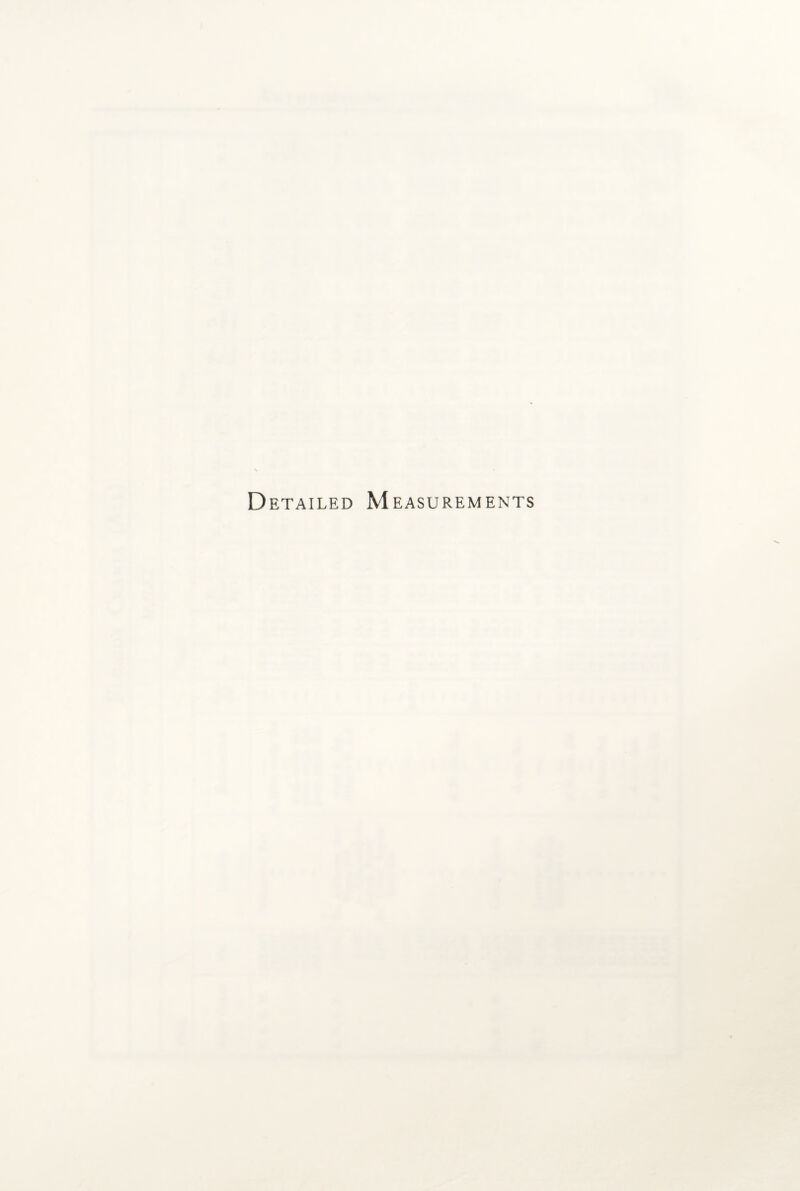 Detailed Measurements