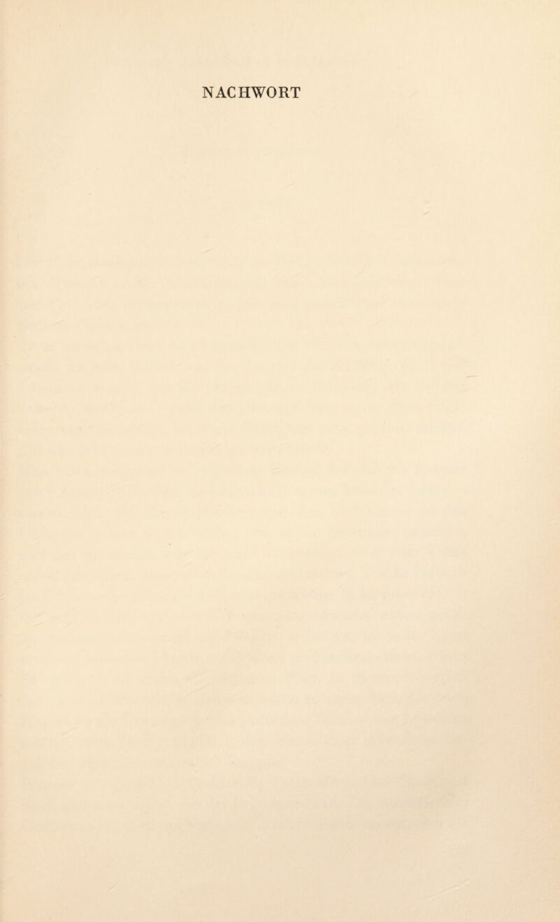 NACHWORT