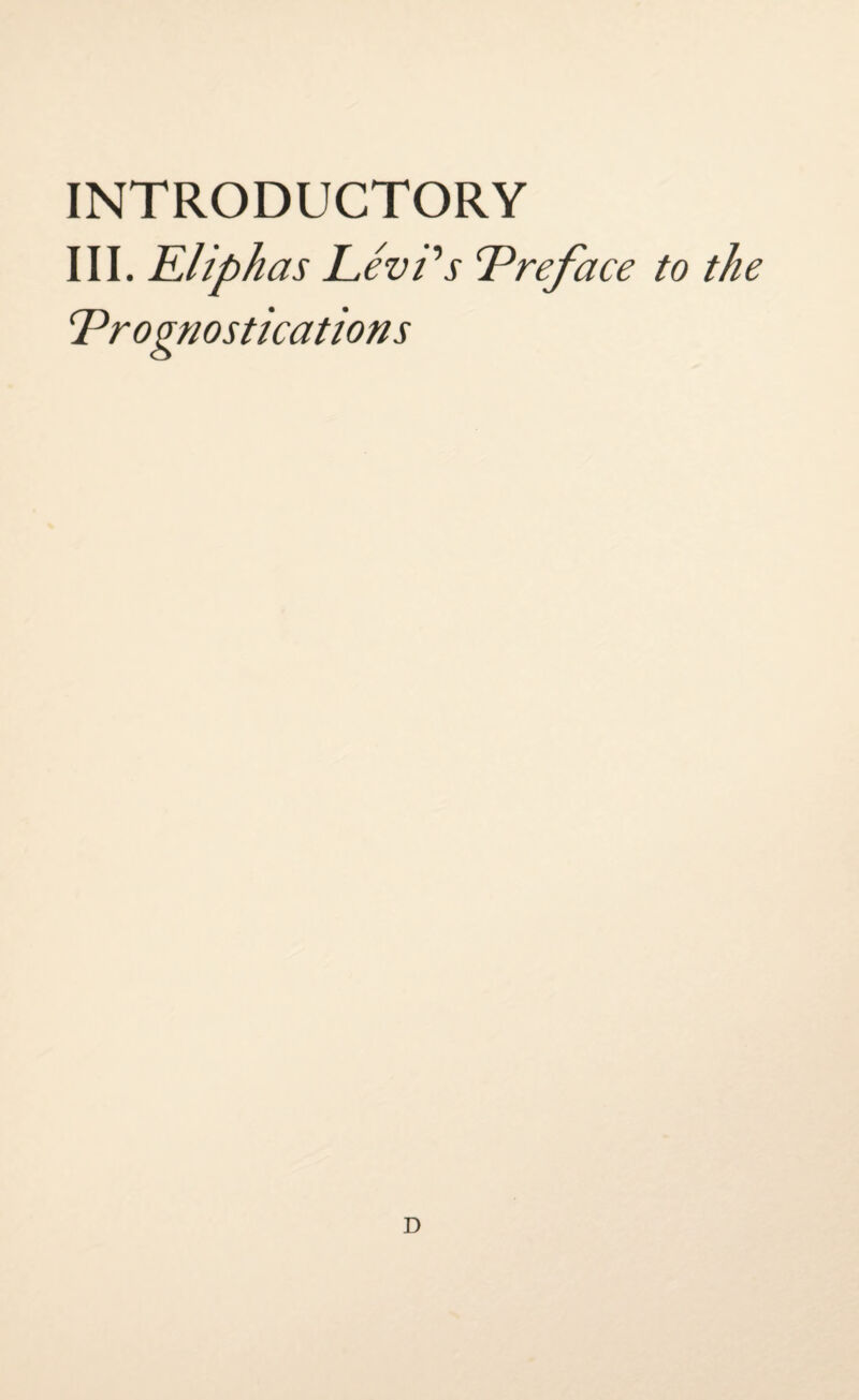 III. Eliph as Levi's Preface to the Prognostications D