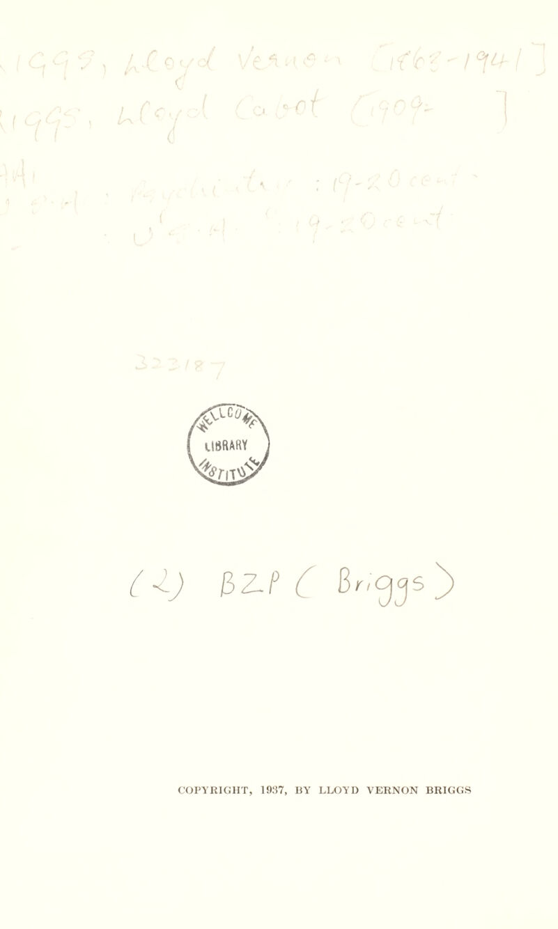 (-1) jBZ-f C COPYRIGHT, 19.‘57, BY LLOYD VERNON BRIGGS