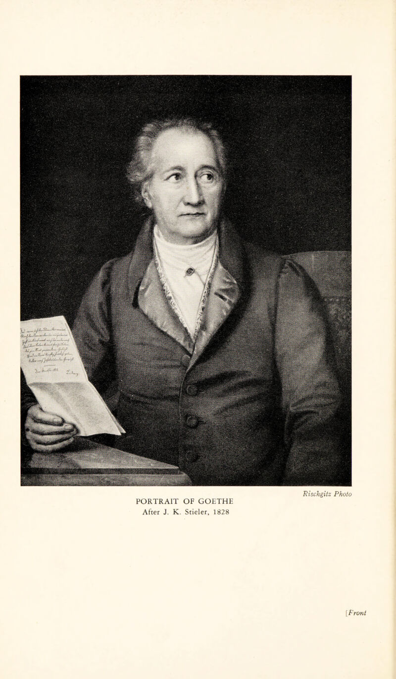Rischgitz Photo PORTRAIT OF GOETHE After J. K. Stieler, 1828 [Front