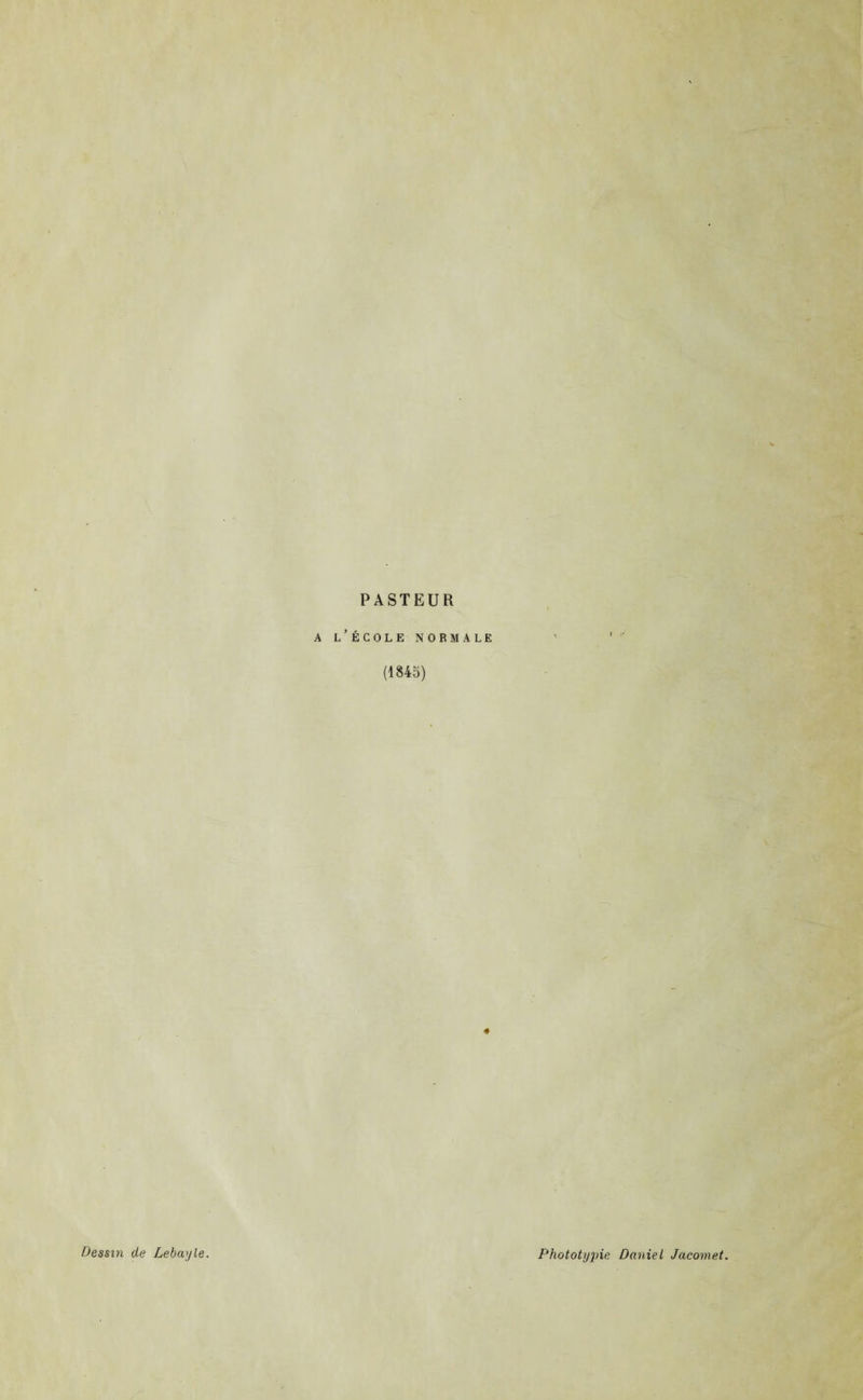 PASTEUR A l’école normale (1845) # Dessin de Lebayle. Phototijpie Daniel Jacomet,