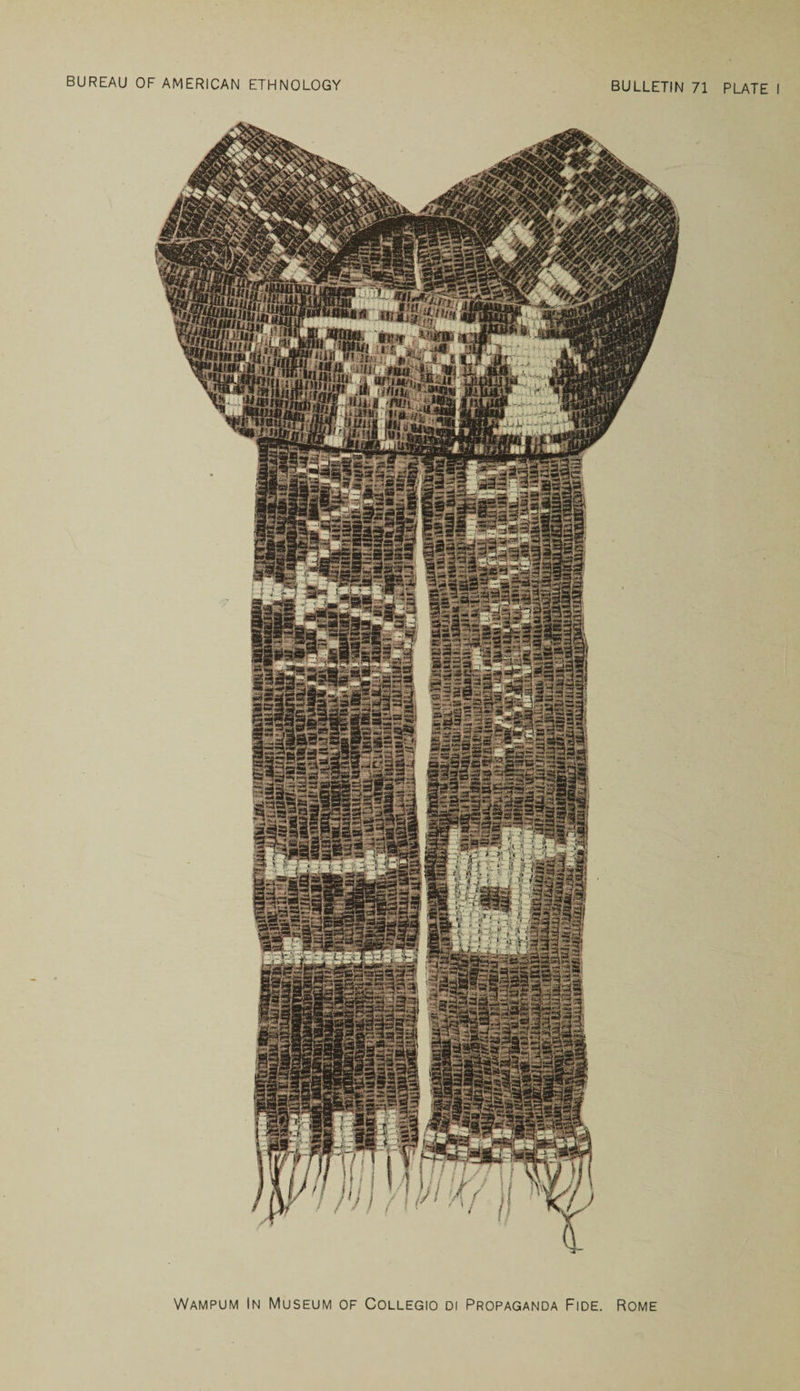 BUREAU OF AMERICAN ETHNOLOGY BULLETIN 71 PLATE I Wampum In Museum of Collegio di Propaganda Fide. Rome