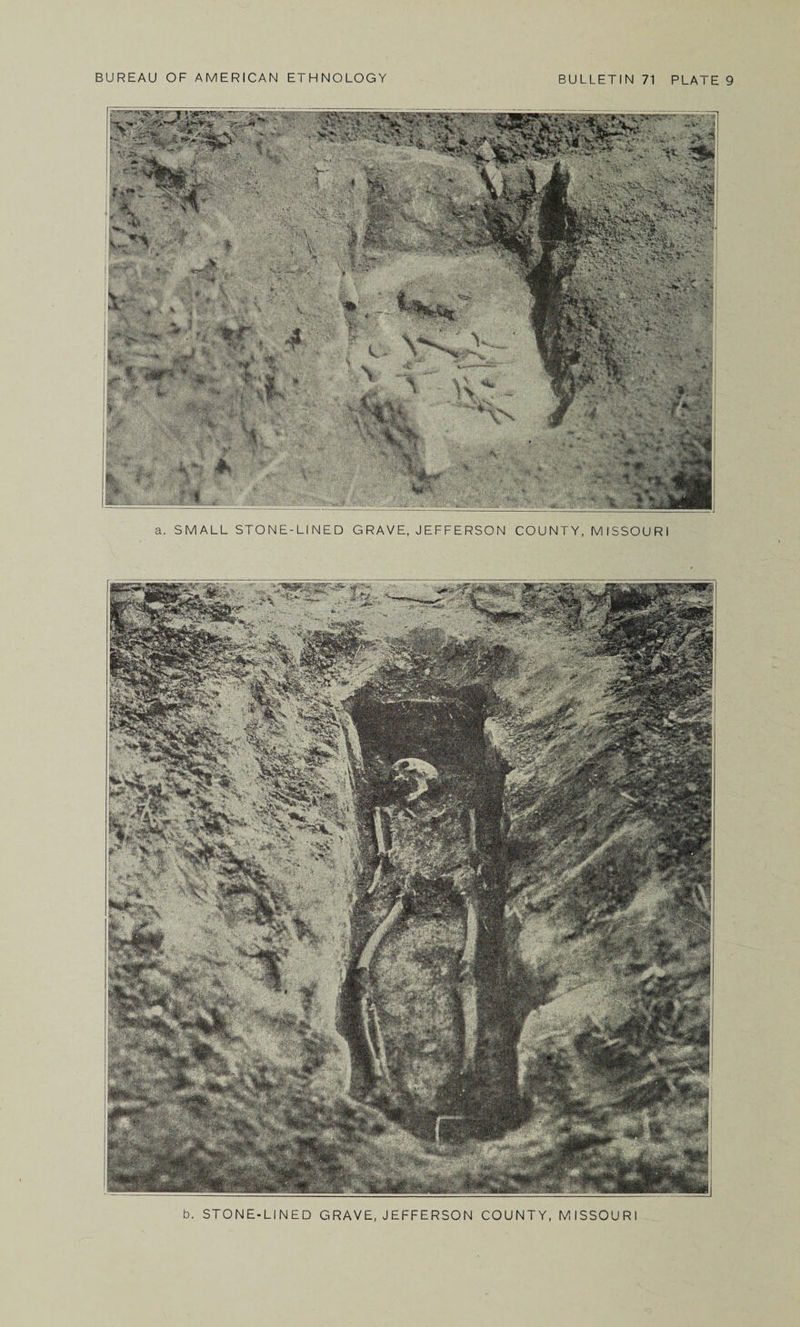 a. SMALL STONE-LINED GRAVE, JEFFERSON COUNTY, MISSOURI ■M8T] b. STONE-LINED GRAVE, J EFFERSON COUNTY, MISSOURI