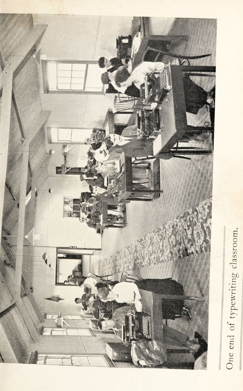 One end of typewriting classroom