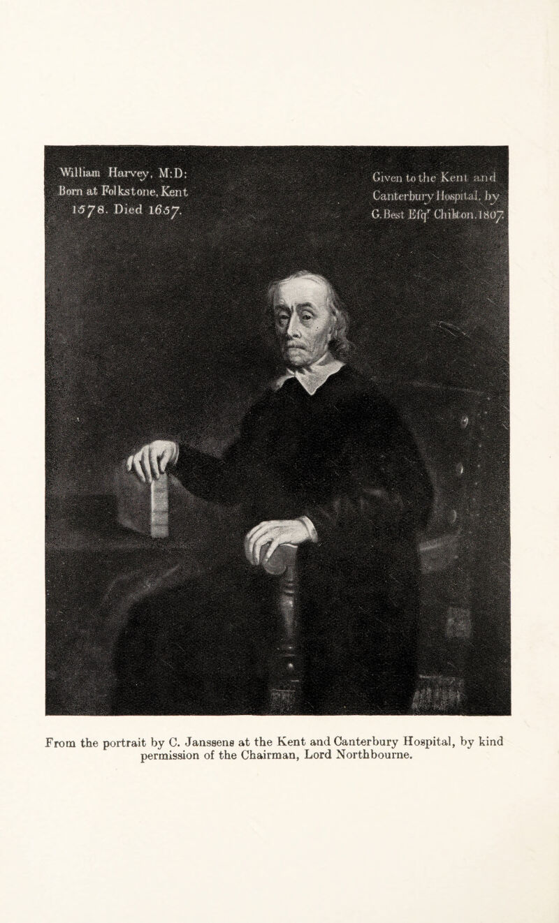 From the portrait by C. Janssens at the Kent and Canterbury Hospital, by kind permission of the Chairman, Lord Northbourne.