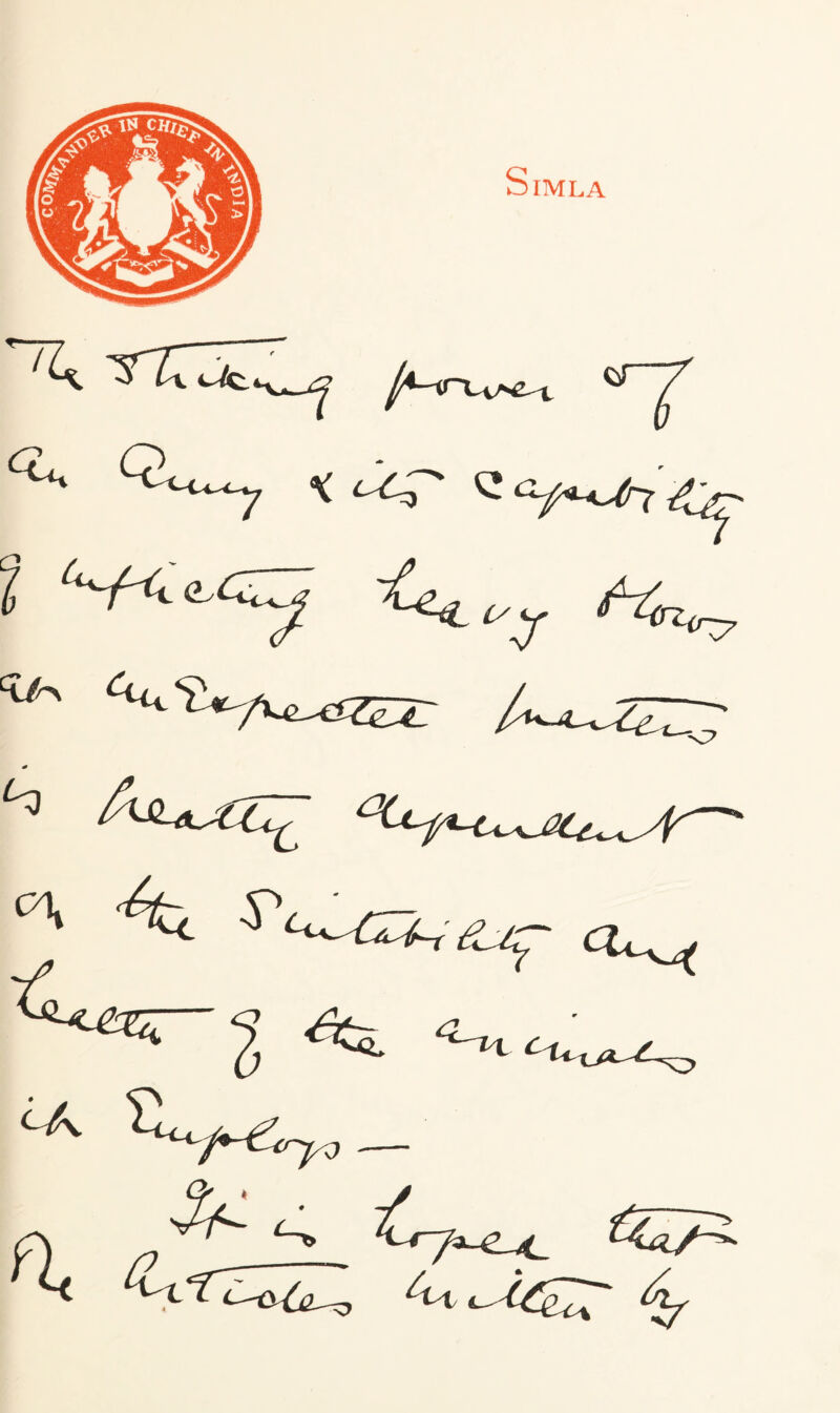 Simla K Cp Q afL<^r7 ^ ^ ^ C ^ ^U-^-^vy j ,-