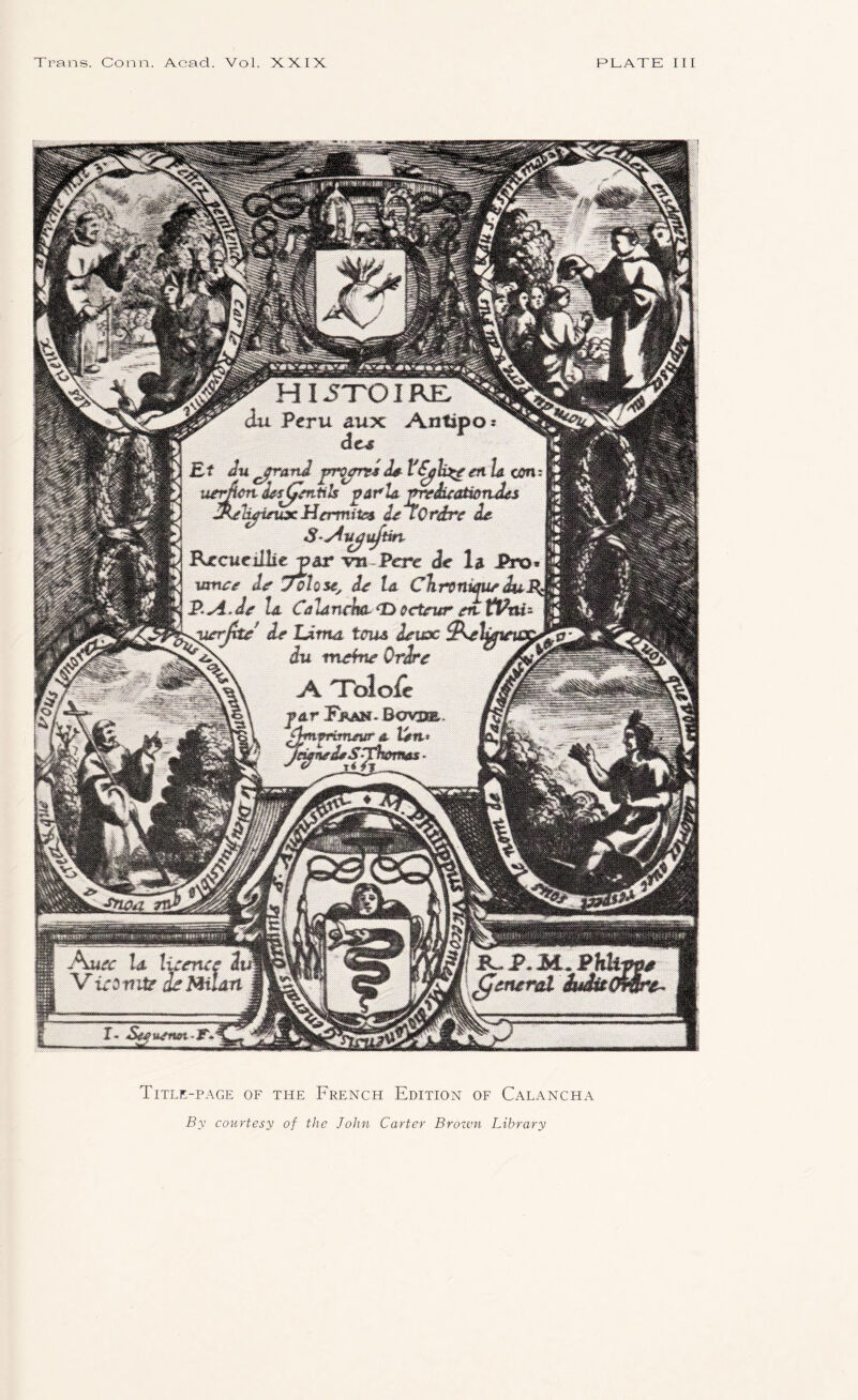 Title-page of the French Edition of Calancha