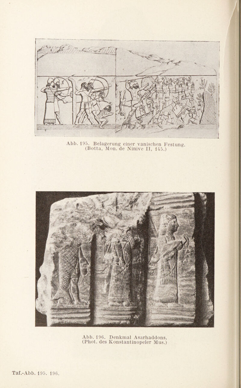 Abb. 196. Denkmal Asarhaddons. (Phot, des Konstantinopeler Mus.)