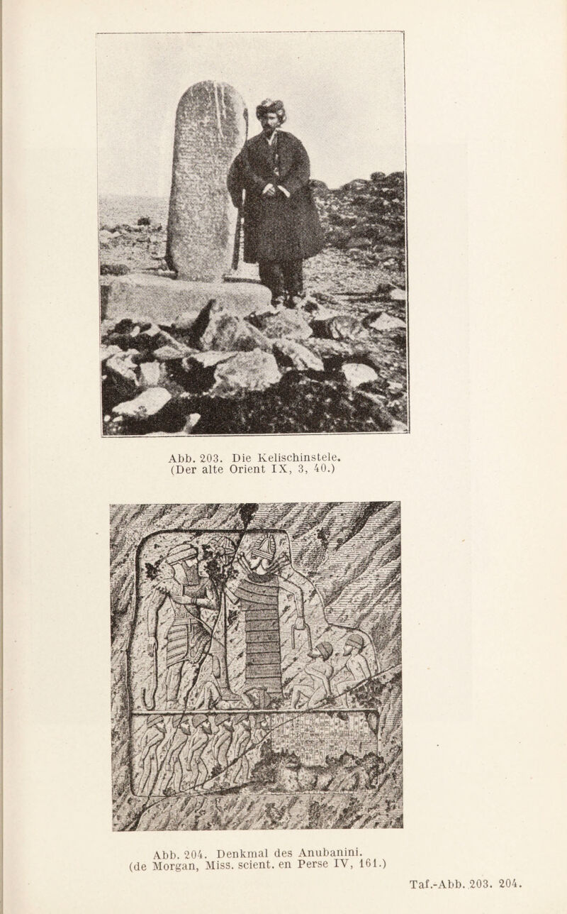 (Der alte Orient IX, 3, 40.) Abb. 204. Denkmal des Anubanini. (de Morgan, Miss, scient. en Ferse IV, 161.)