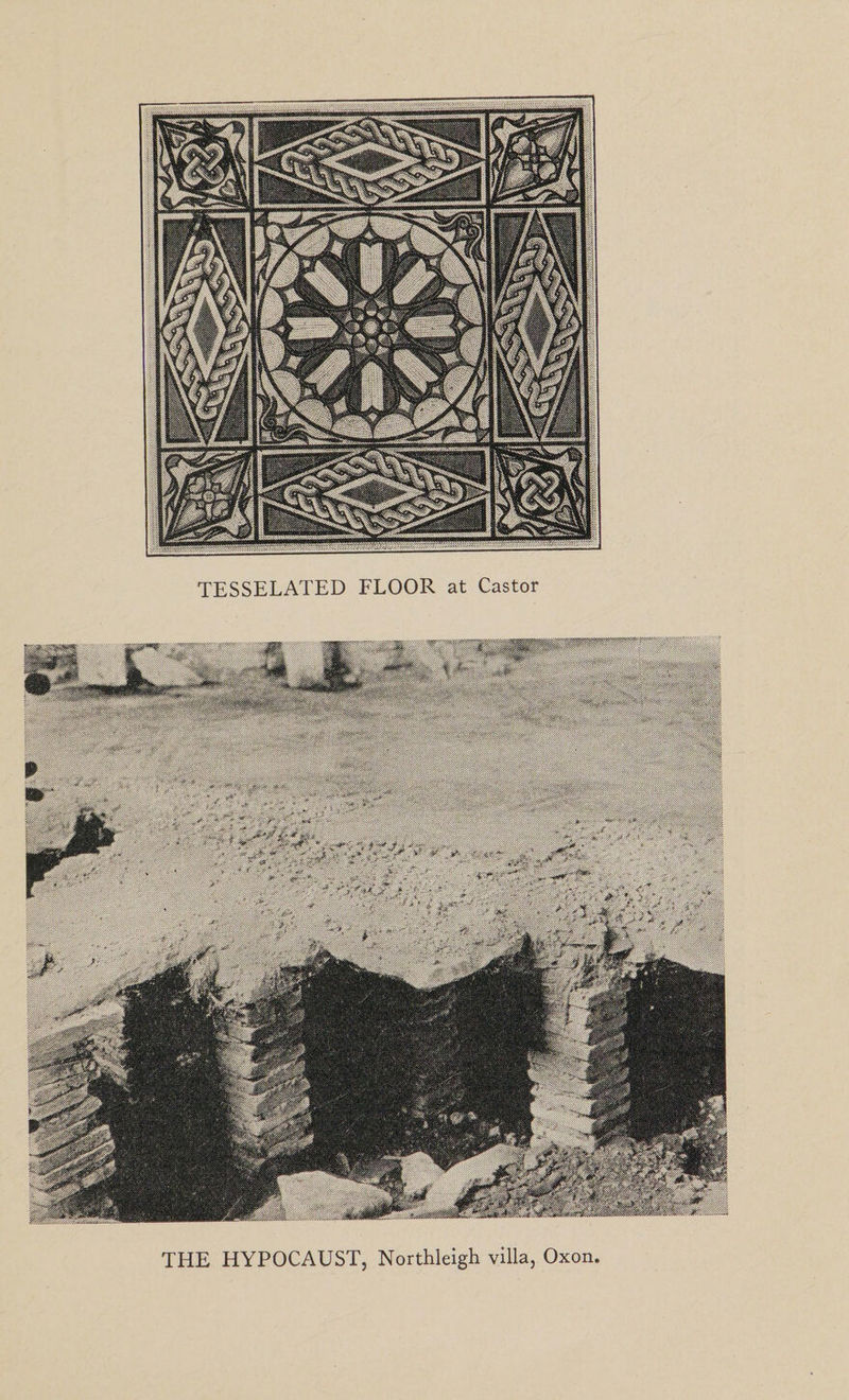 TESSELATED FLOOR at Castor THE HYPOCAUST, Northleigh villa, Oxon