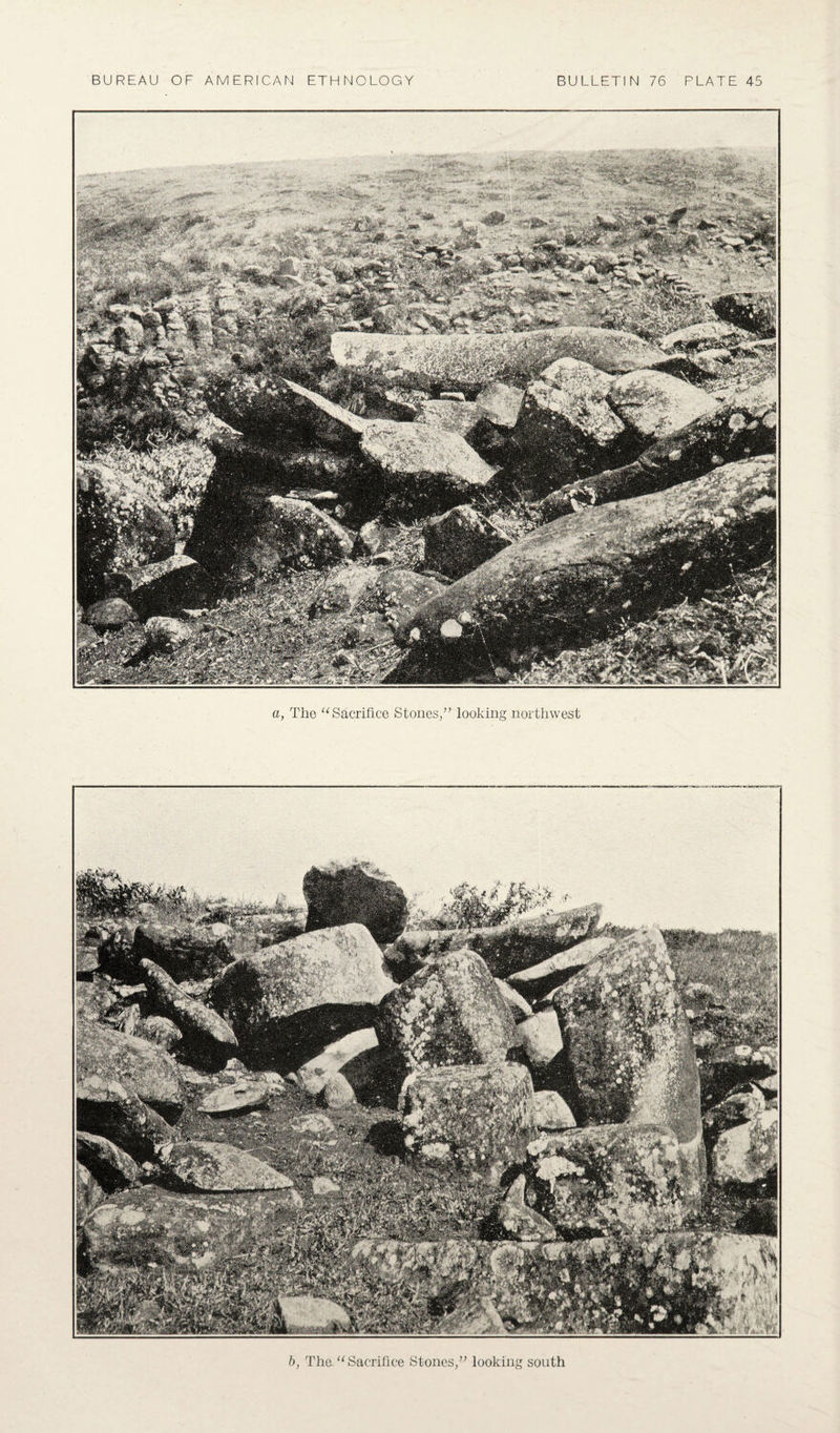 a, The “ Sacrifice Stones,” looking northwest