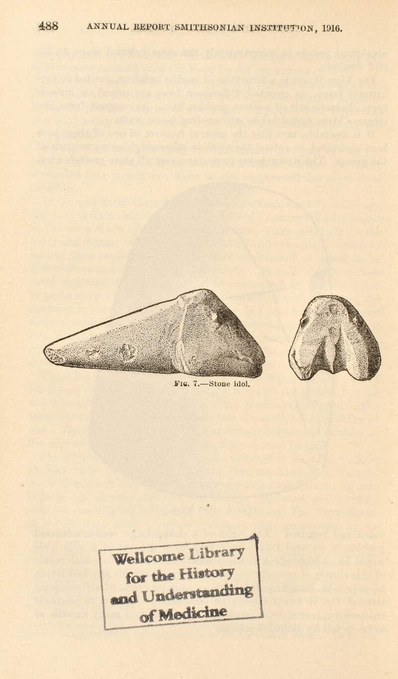 Fic. 7.—Stone idol. Wellcome Library for the History and Understanding of Medicine